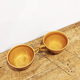 2 cups and saucers vintage '70 honey color
