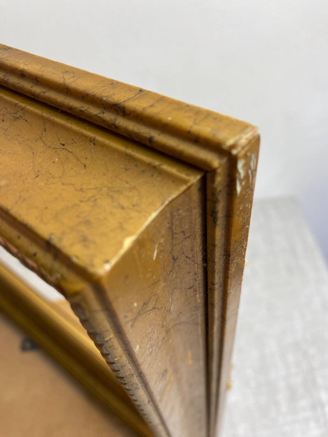 Glazed carved wooden frame