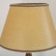 Spanish Vintage Brass Table Lamp With Beige Braided Plastic Shade 5555