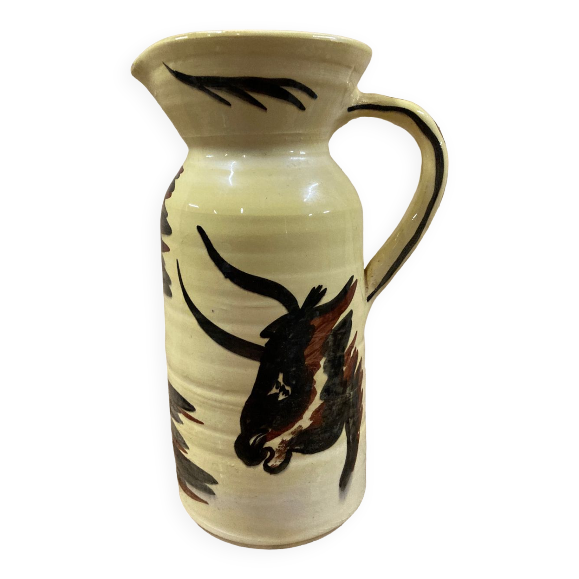 Bull pitcher from Meyssac pottery prehistoric style Corrèze