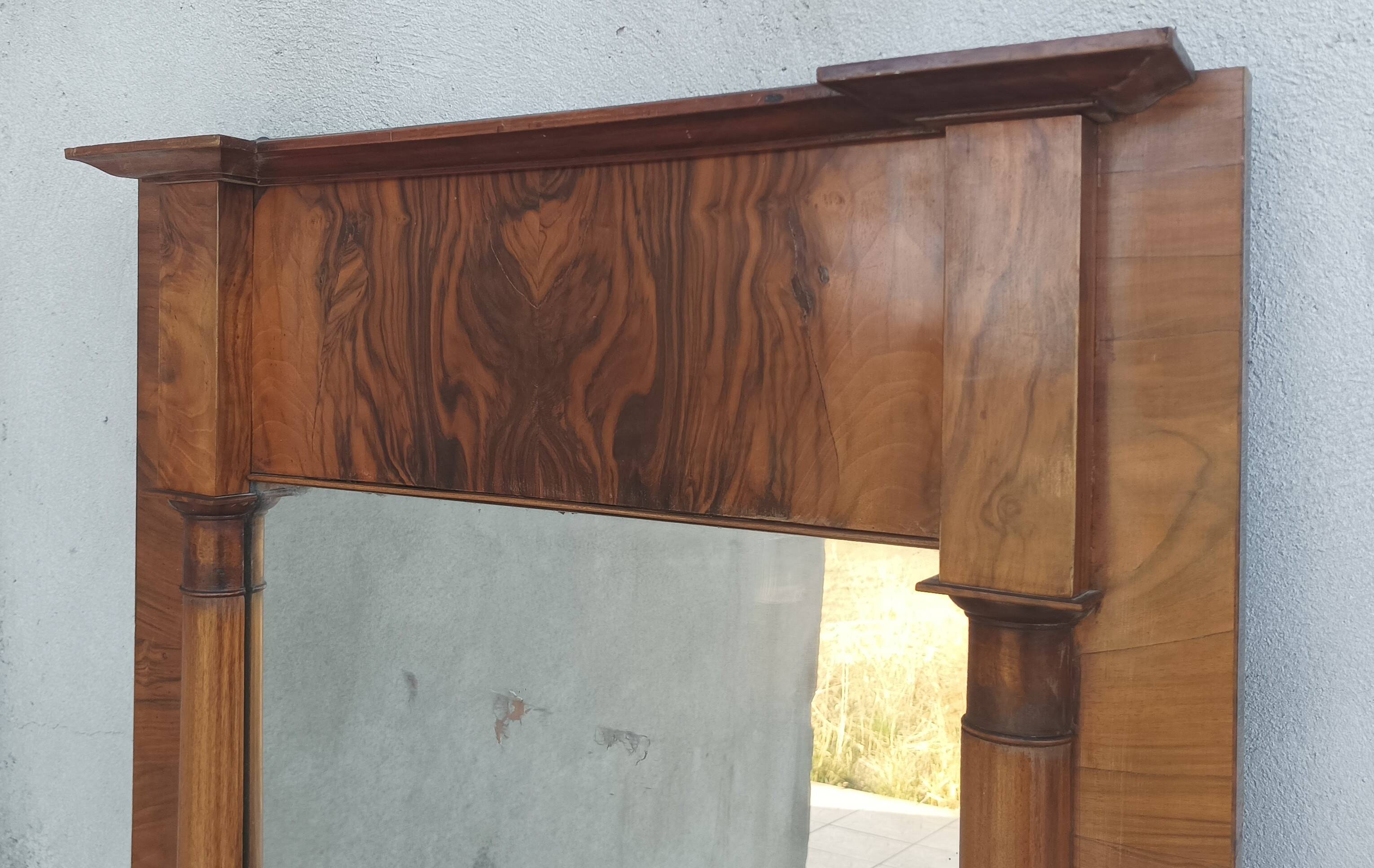 Empire mirror in mahogany