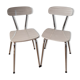 Pair of chairs in formica marbled effect 70s