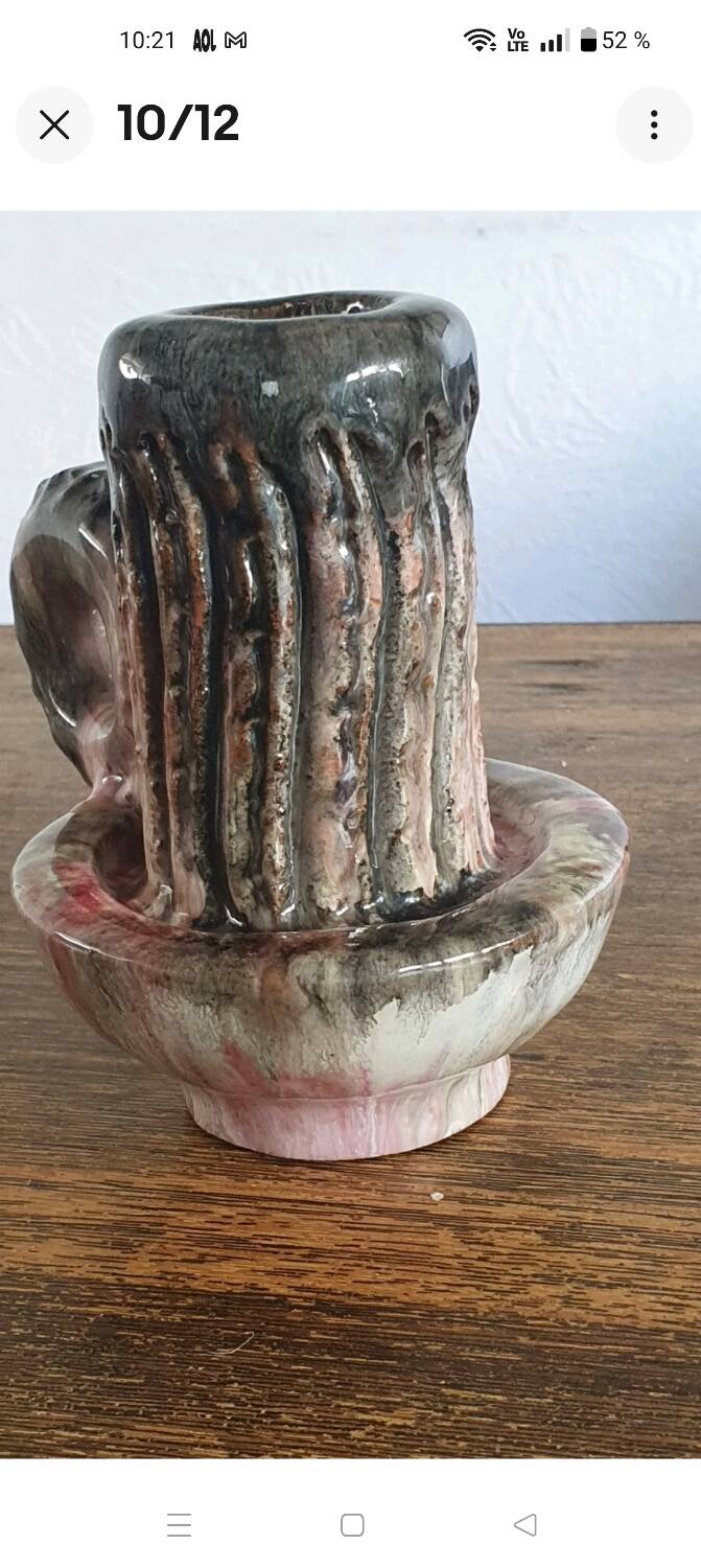 Alice Colonneu ceramic candlestick, 1950