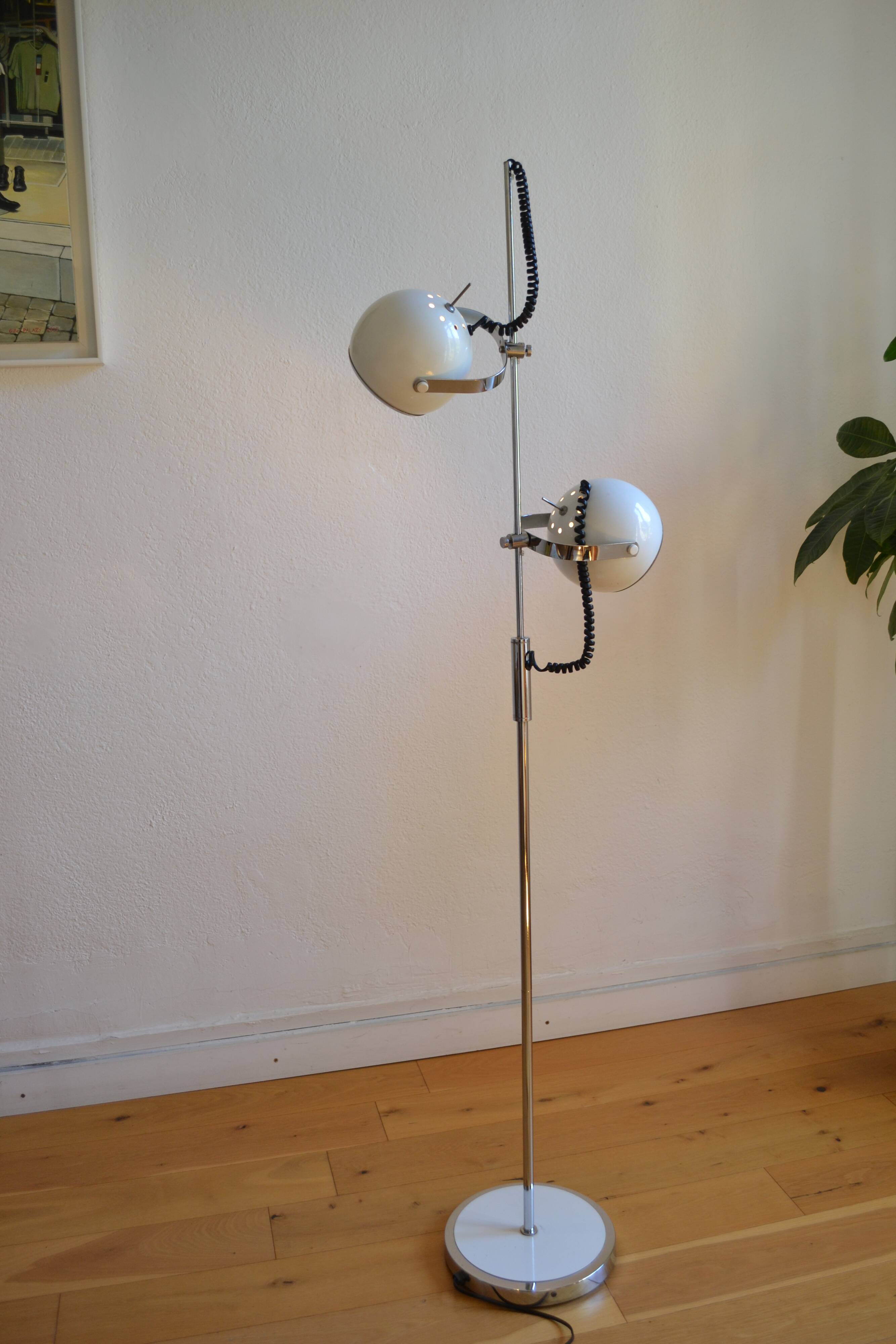 Vintage 1980 Eye Ball Reading Floor Lamp *** cult object of the 80s ***