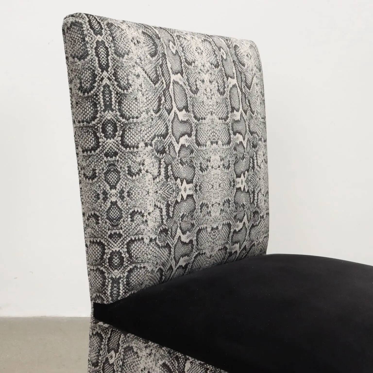 Vintage Jungle collection armchairs in velvet and foam, Italy 1950s-1960s.