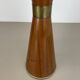 Minimalist diabolo plant stand in metal & walnut, Italy, 1950s