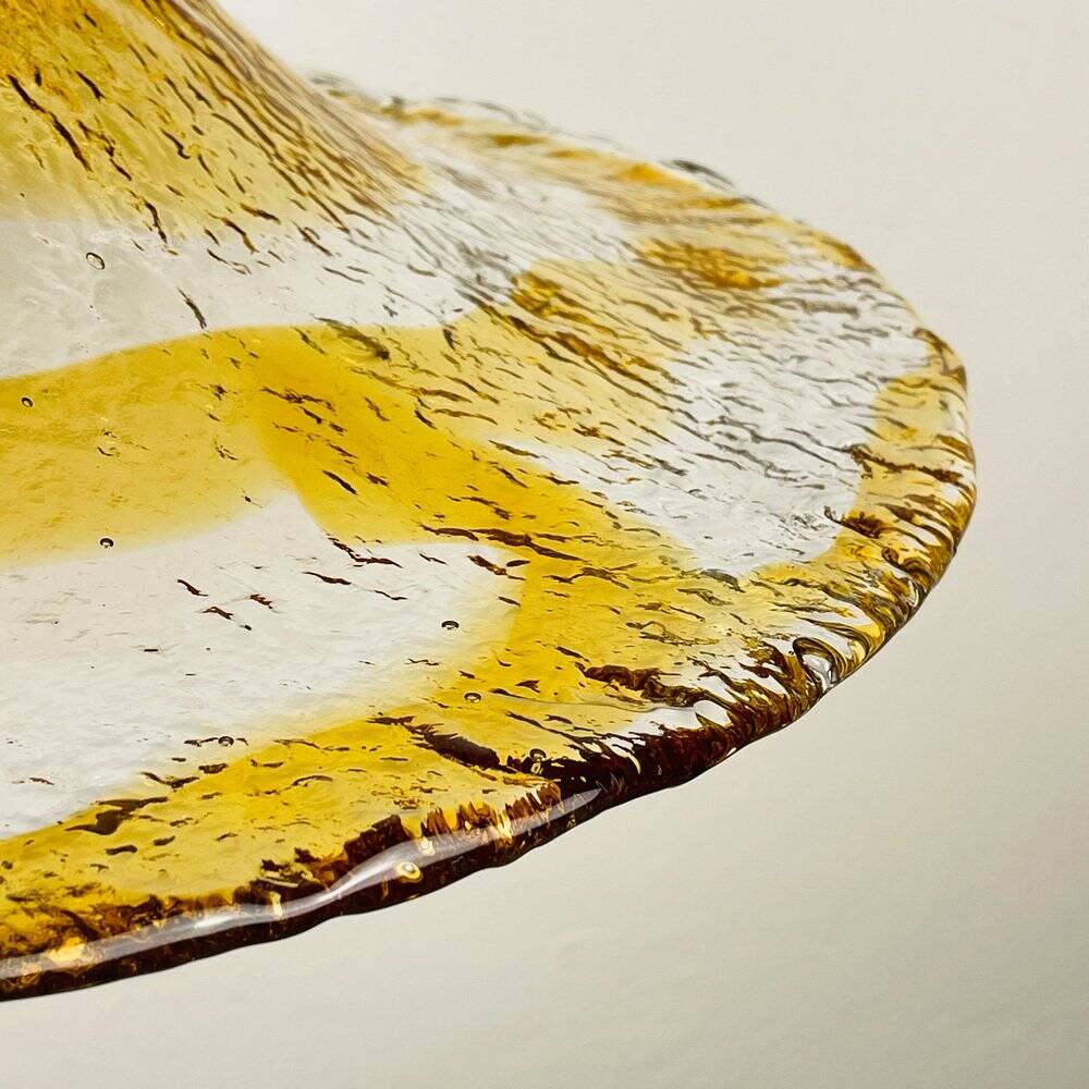 Vintage Murano glass pendant lamp by AV Mazzega, Italy, 1950s.