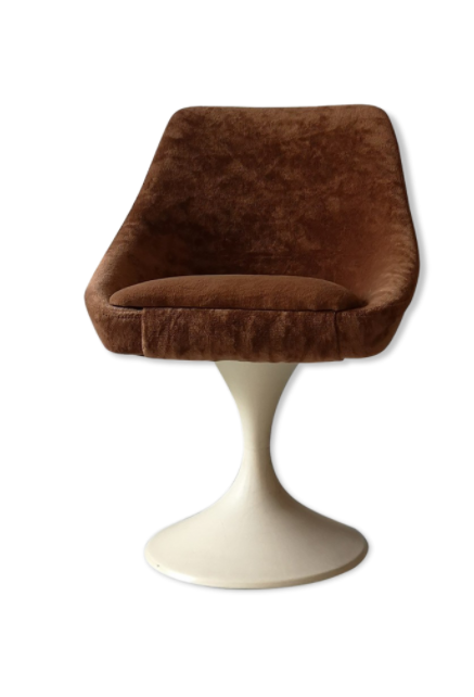 Velvet tulip chair, 1970