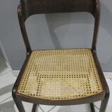 Set of 4 Baumann canned chairs model sled 1970