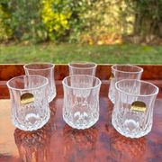 Lot de six verres a liqueur en cristal
