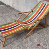Vintage deckchair, lounge chair or chaise longue