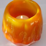 Art glass candleholder by Göte Augustsson Ruda Glasbruk