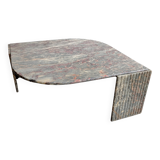 Italian Marble Eye Shaped Coffee Table 1970s