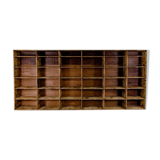 Factory locker cabinet, wood and green