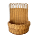 Small vintage braid wicker shelf