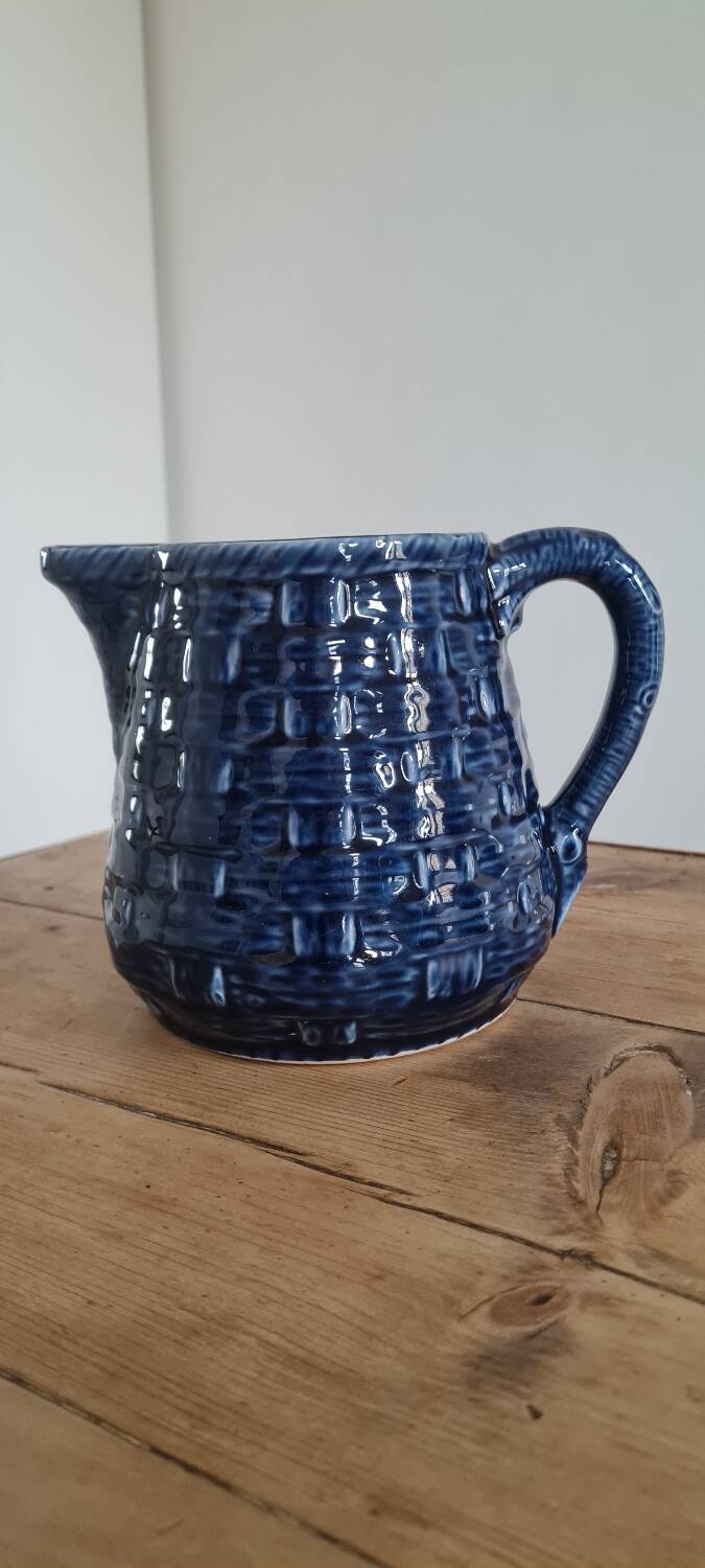 Sarreguemines earthenware pitcher