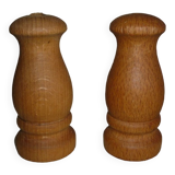 Salt and pepper turned wooden
