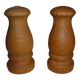 Salt and pepper turned wooden
