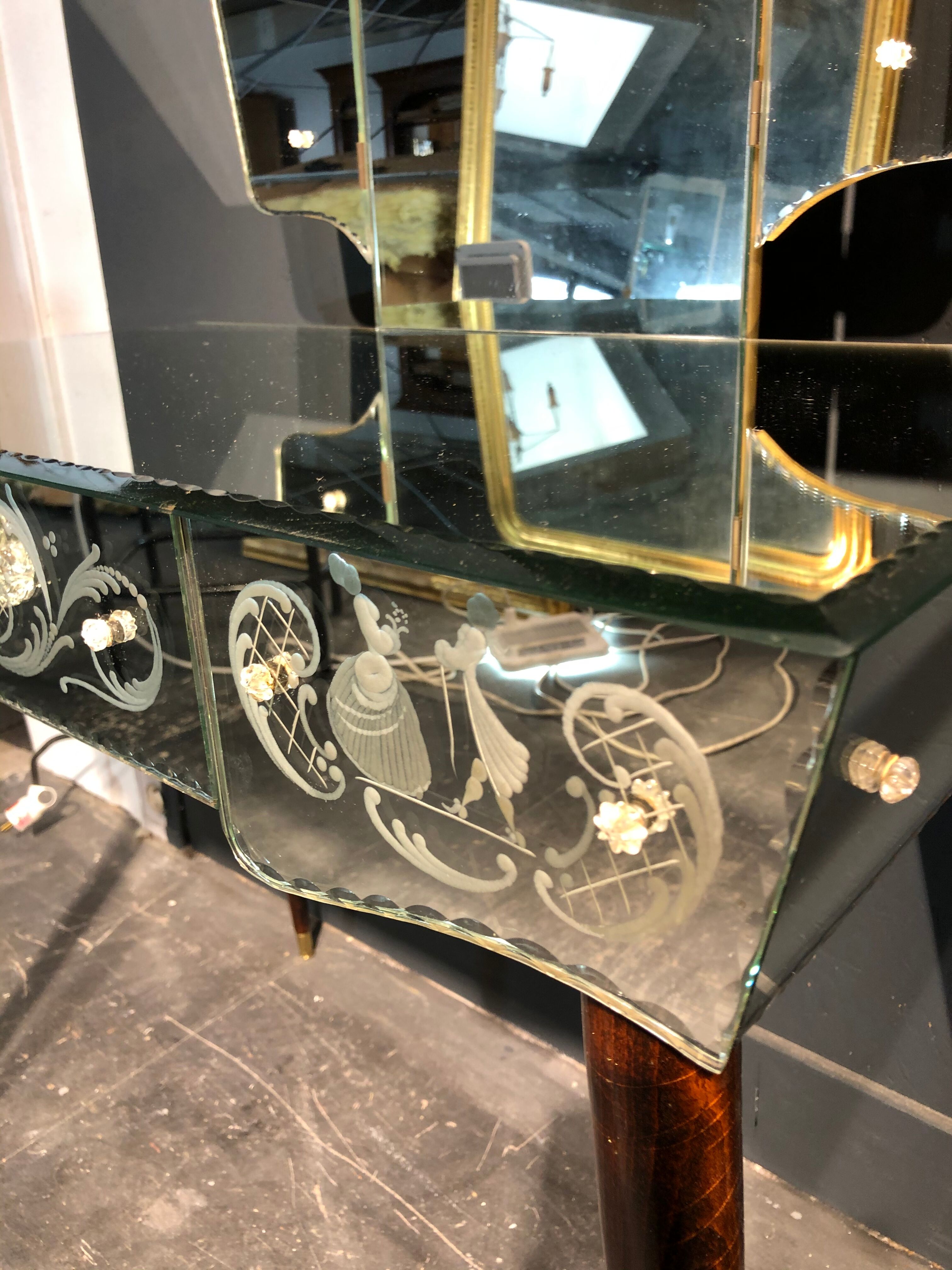Coiffeuse miroir vintage année 50