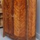 Louis XV style linen cabinet with marquetry and bronze, late 19th century.