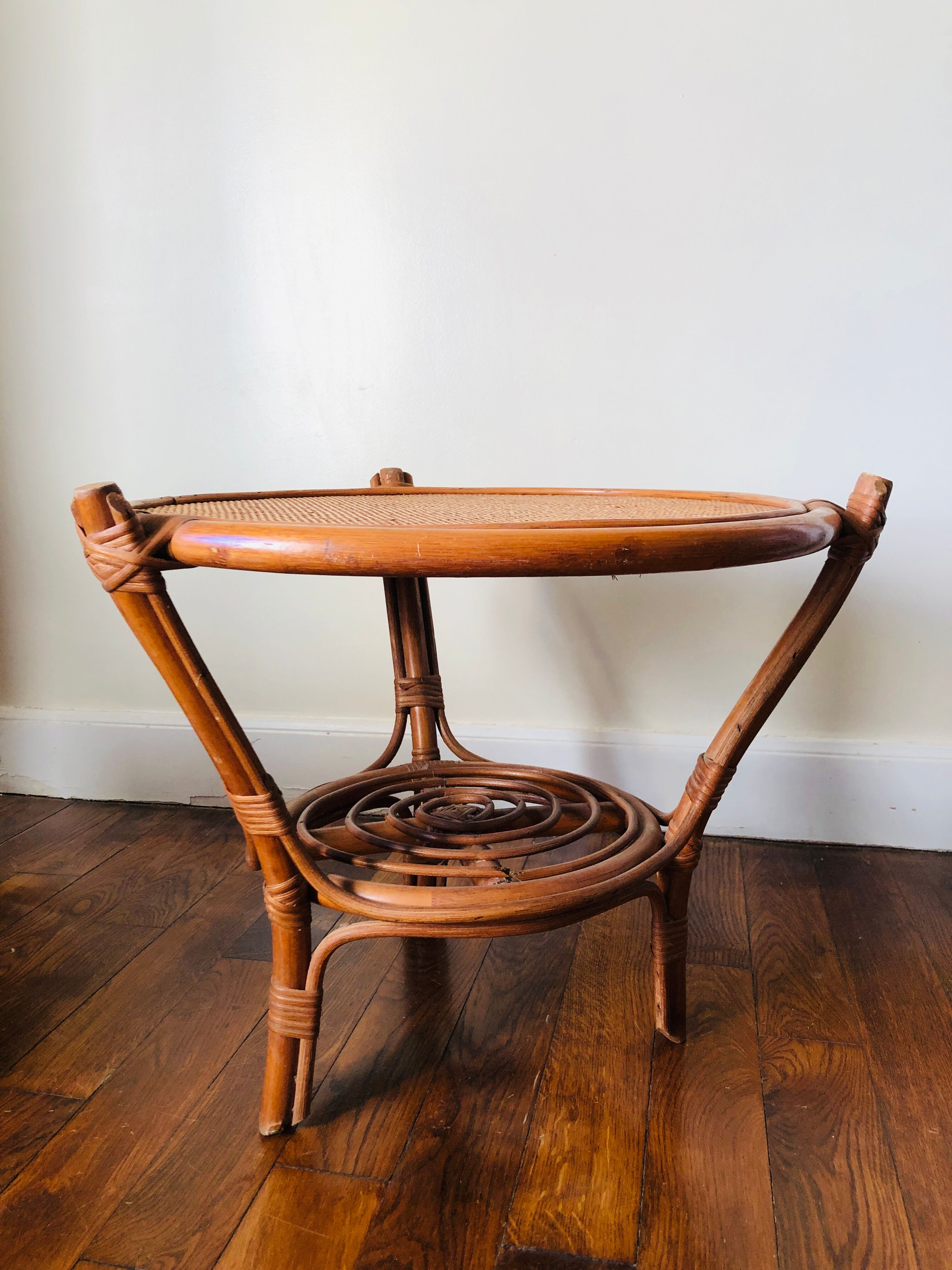 Rattan coffee table from 1960