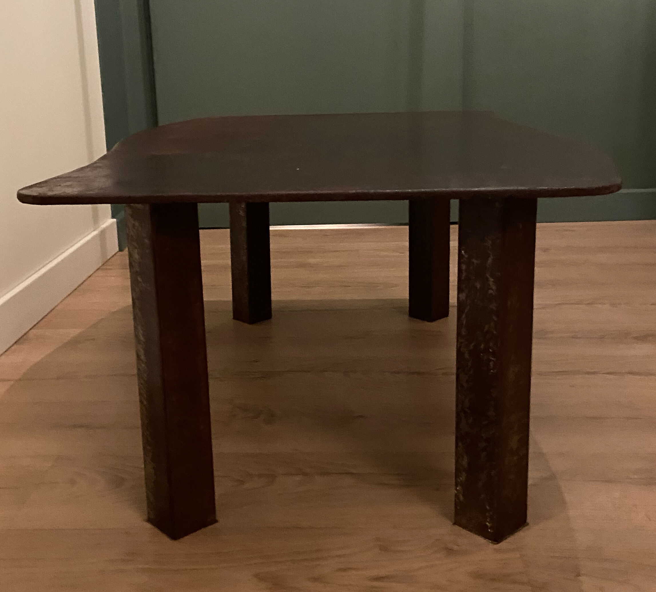 Rusty steel coffee table