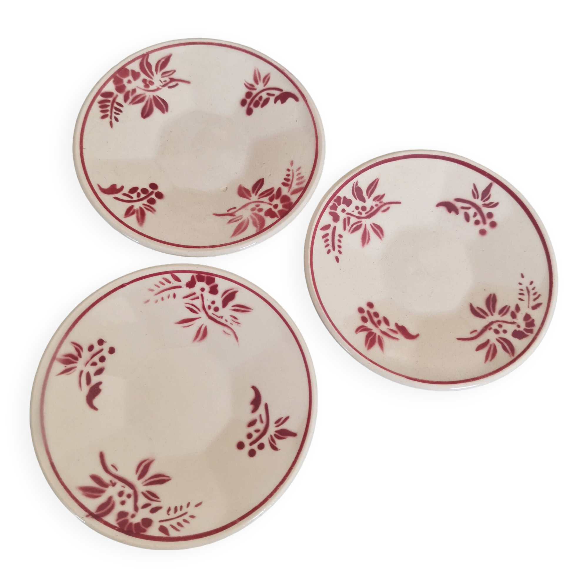 Mini vintage earthenware plates, dinette