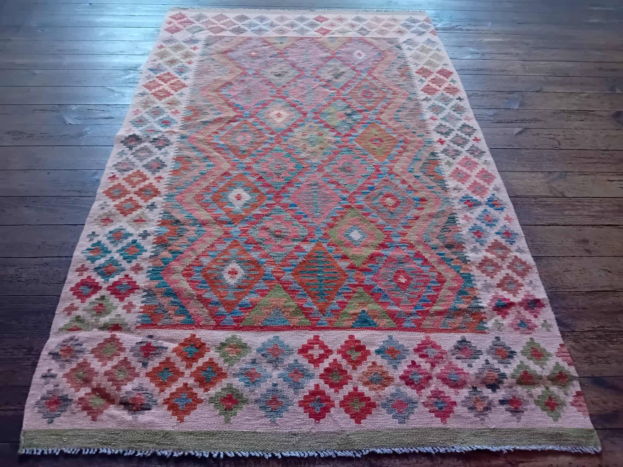 Handmade Afghan Kilim 19x121cm