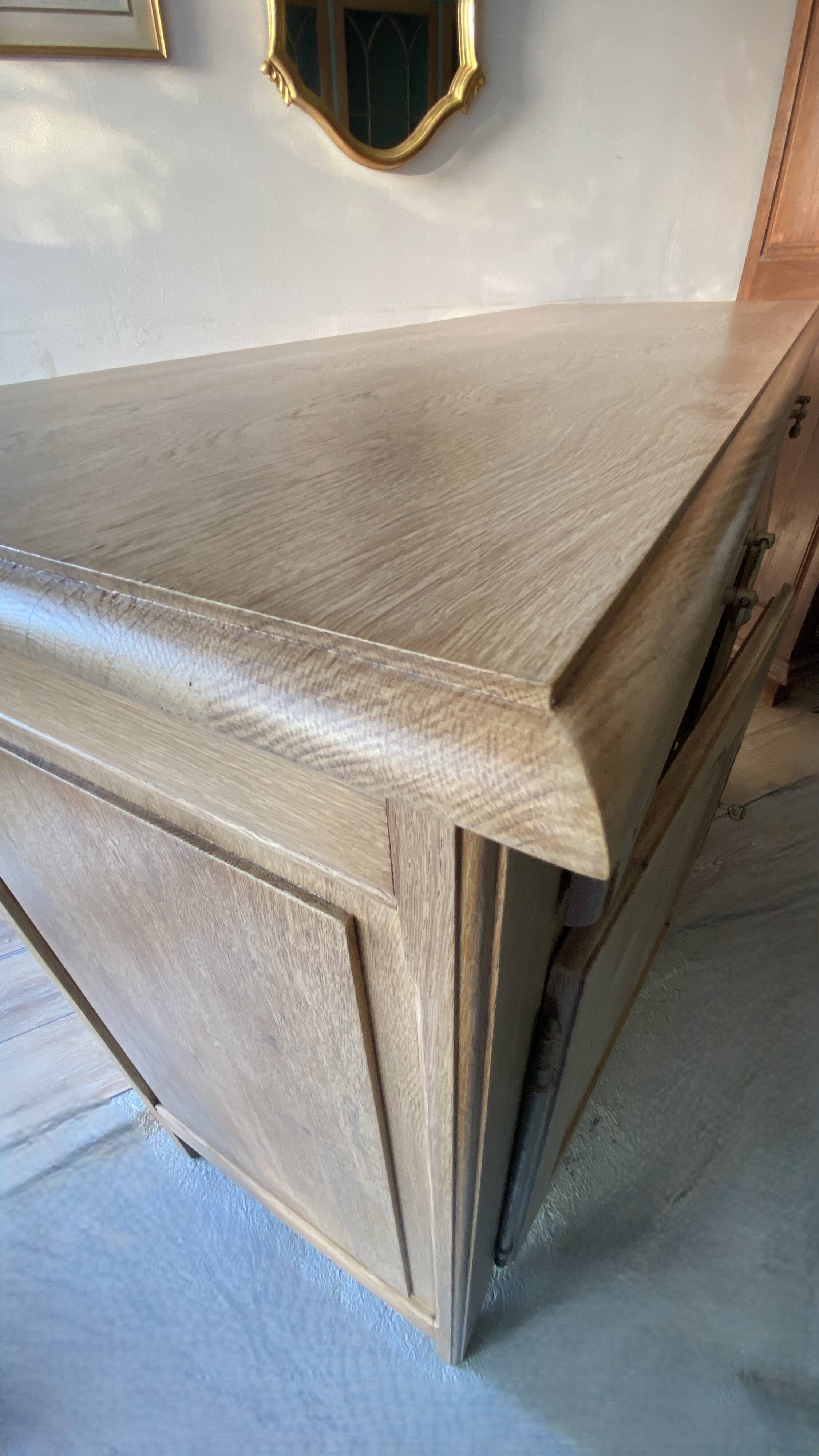 Rustic solid oak sideboard - raw golden honey wood