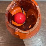 Openwork orange ceramic lamp