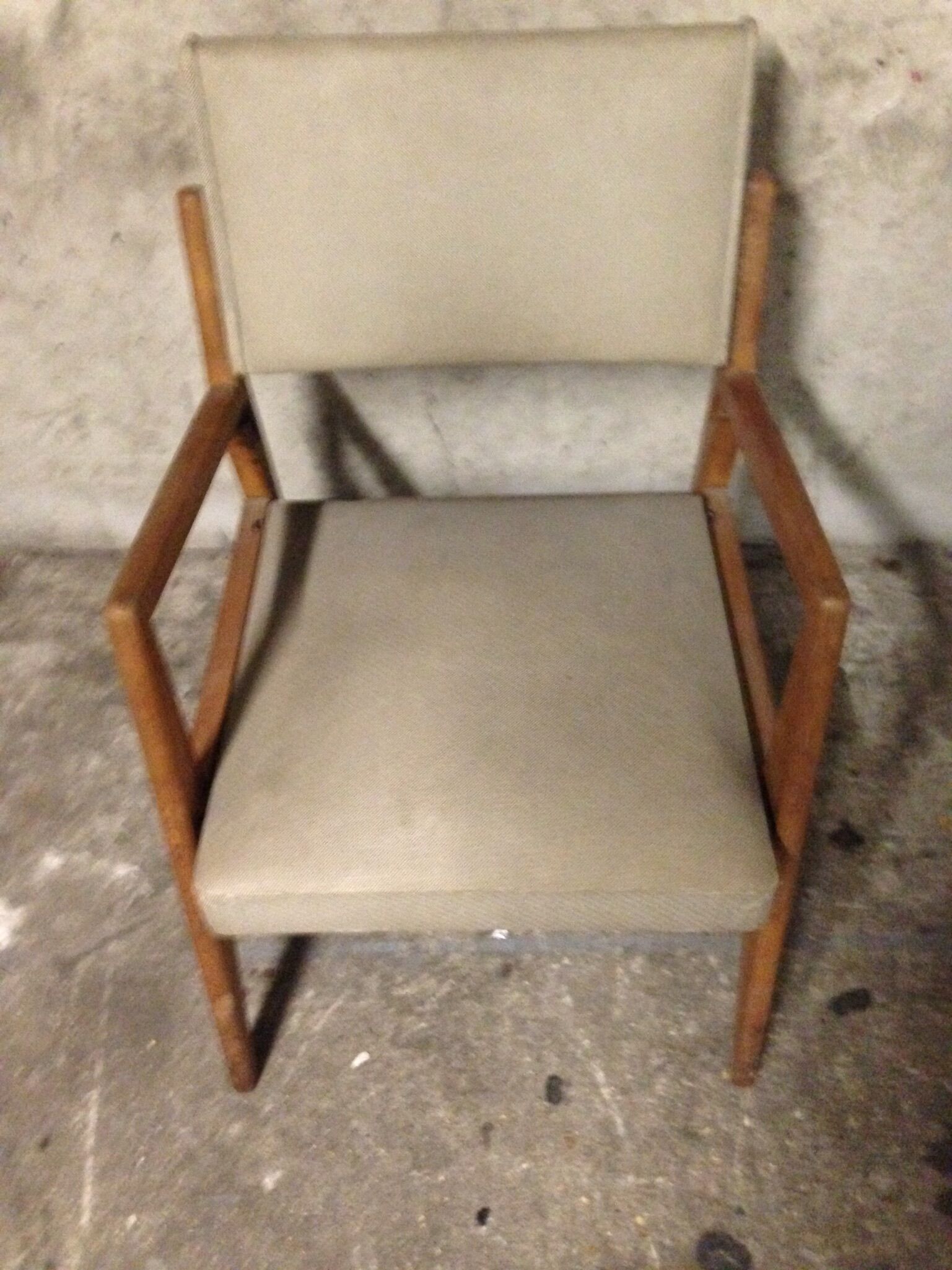 Armchair 1950 skai vintage tbe