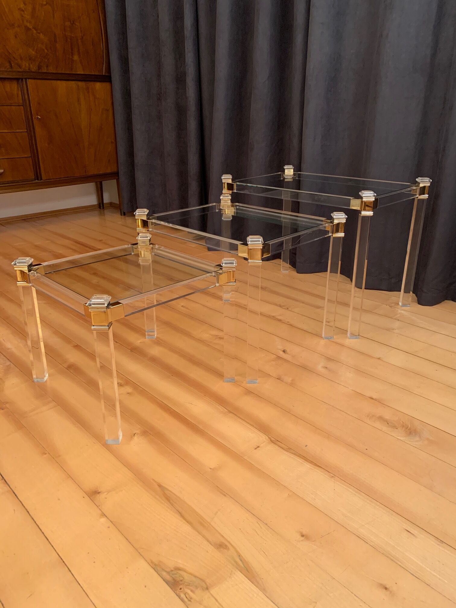 Set of 3 nesting tables, Orsenigo, Italy, 1970s