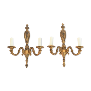 Paire d'appliques en - bronze