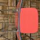 Pair of red Formica chairs Roc 1960