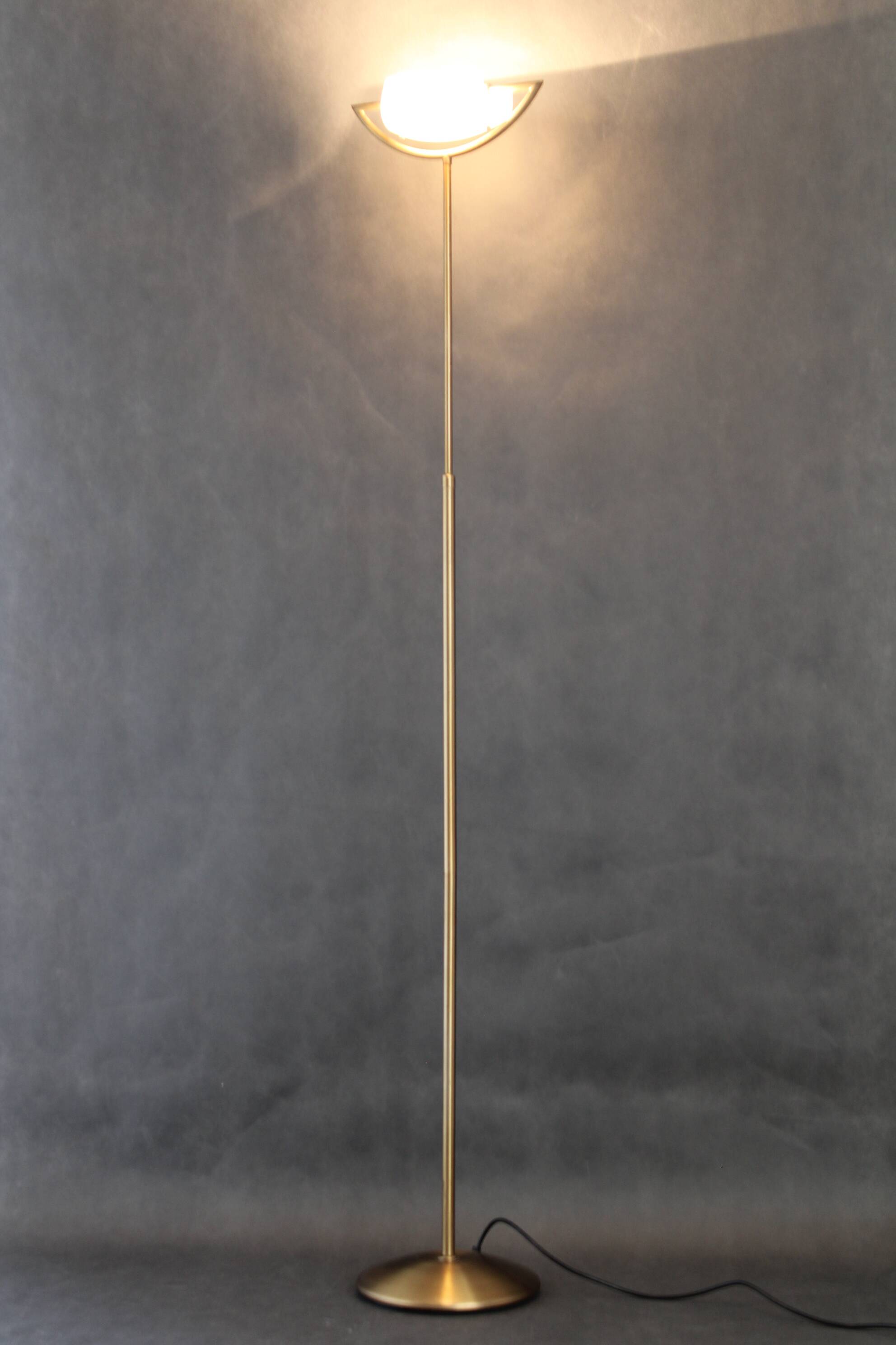 1980 Italian Halogen Brass Floor Lamp