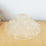 Art Deco ceiling lamp in partially frosted molded glass