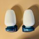 Pair of blue vintage Tovi wall lights Mid Century Modern/Space Age opal
