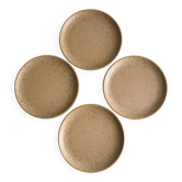 4 vintage speckled stoneware plates
