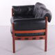 Vintage black leather 2 seater sofa by Sven Ellekaer for Coja, 1960s