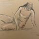 Charcoal painting signed study “the three women”