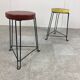 Pair of mid century industrial stools, 1950s