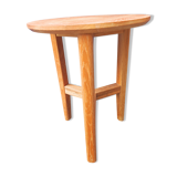 Round side table tripod solid wood scandinavian design