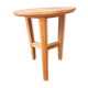 Table ronde d'appoint tripode bois massif