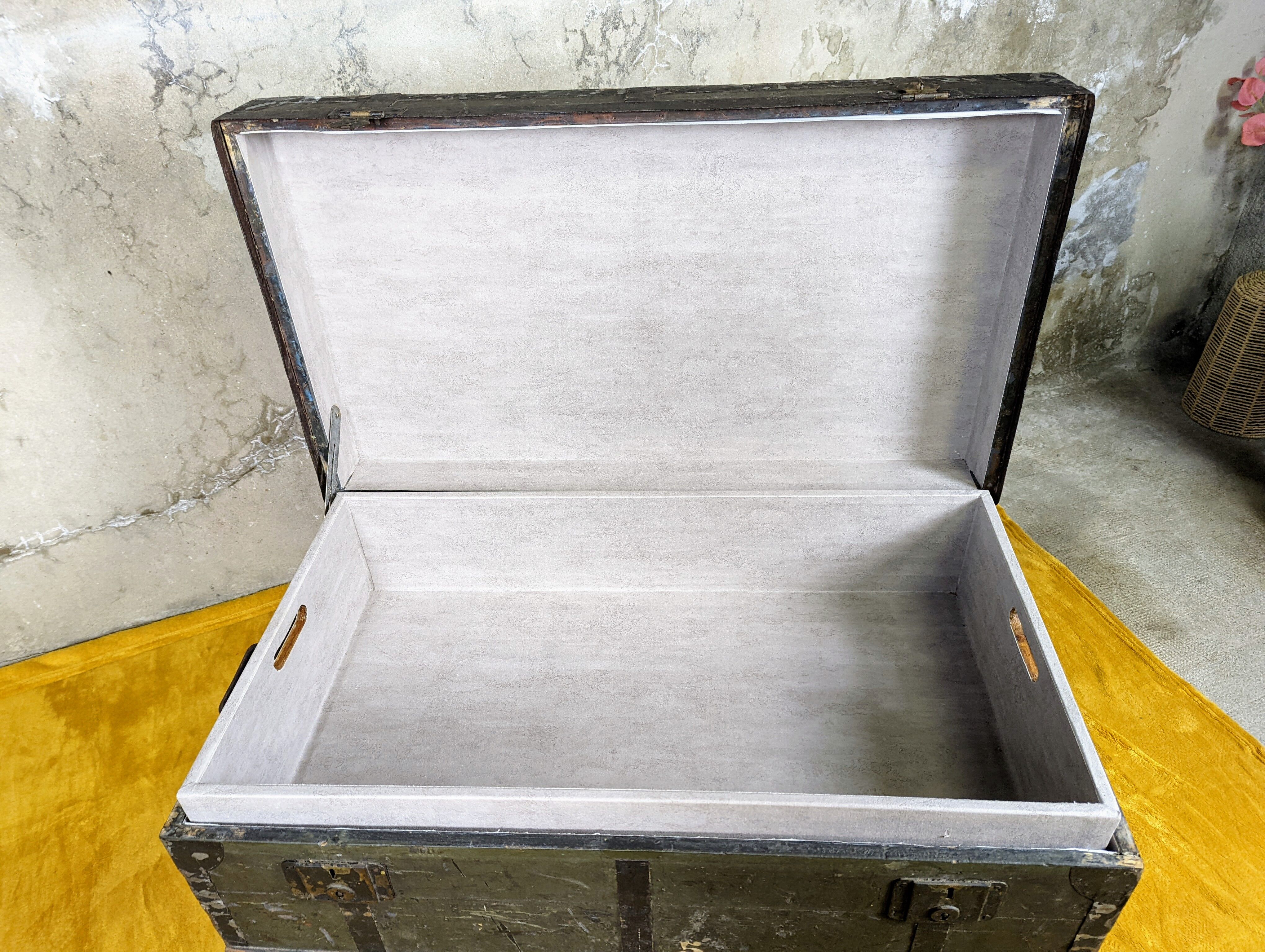 Antique travel trunk