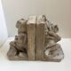 Pair of plaster bookends Gargoyles M. Brown Orléans