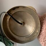 Silver bronze art deco table lamp