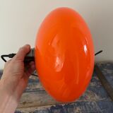 Newly electrified vintage orange pendant light
