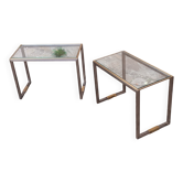 Pair of side tables, 1970s nightstands.