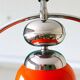 Lampe suspendue moderne orange brillante du milieu du siècle, années 1960