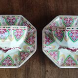 Face to face cups + saucers Sarreguemines Peking model